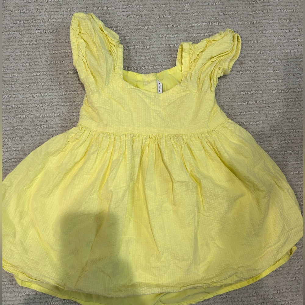Janie and Jack Yellow Seersucker Dress--Size 2T